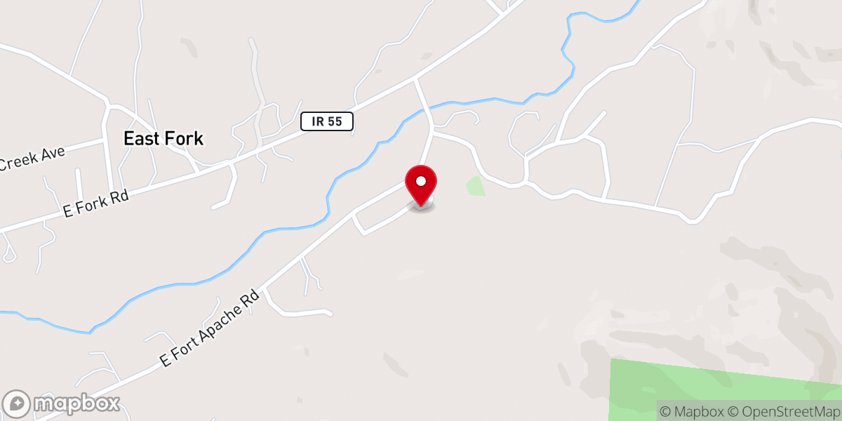 Map showing location of Apache Christian Training School