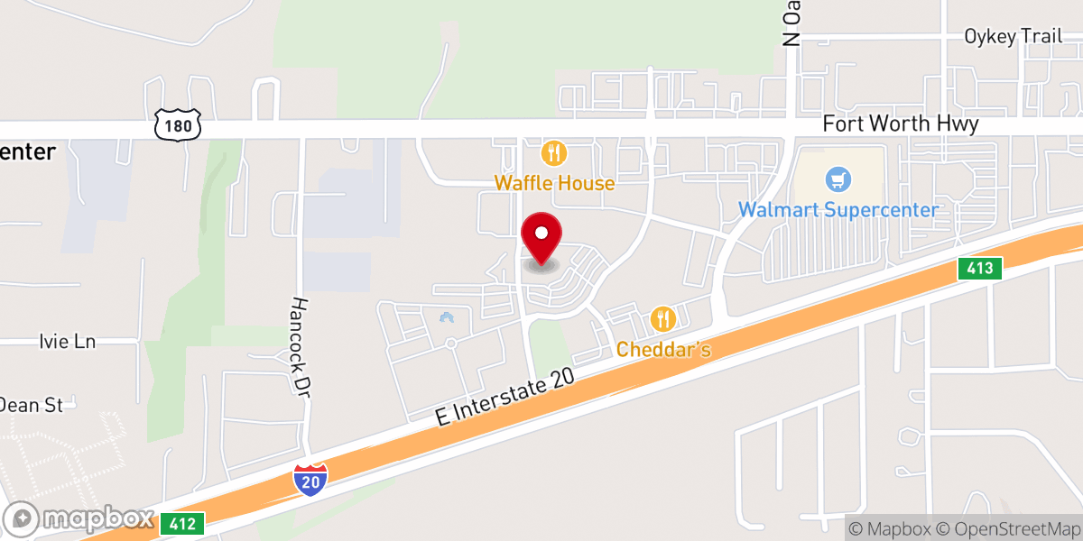 Map showing location of HighRidge Church Parker County