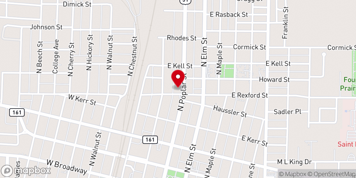 Map showing location of CCBA Food Pantry