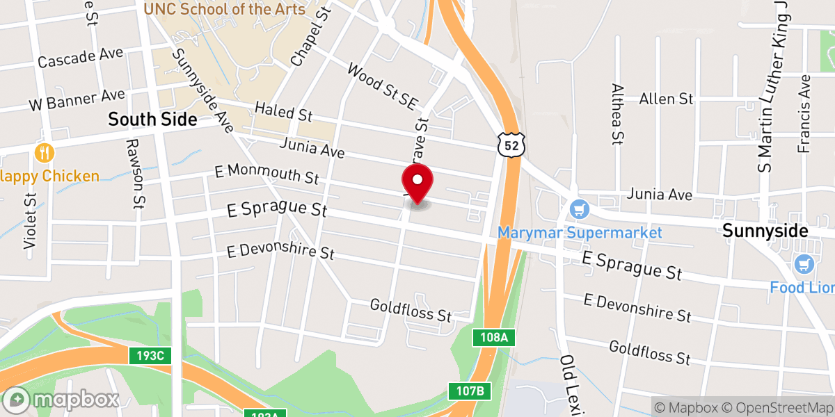 Map showing location of Tabernaculo Bautista Agua de Vida