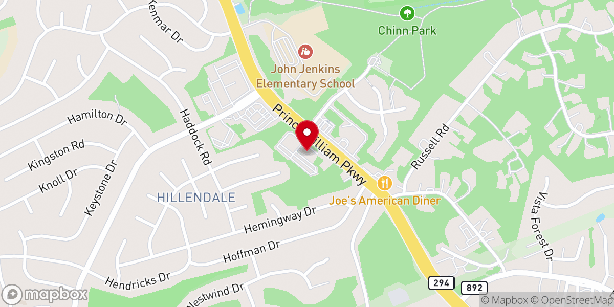 Map showing location of Hope of Glory Church