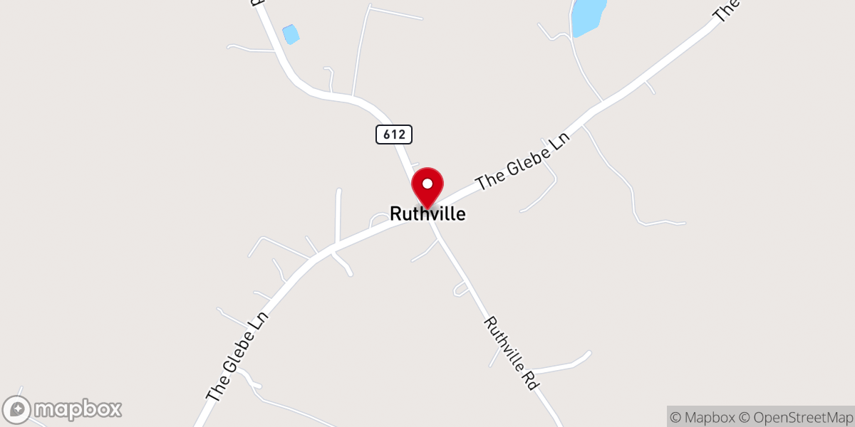 Map showing location of Ruthville