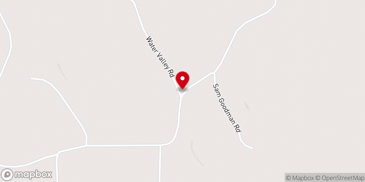 Map showing location of Water Valley Pentecostal Holiness Church