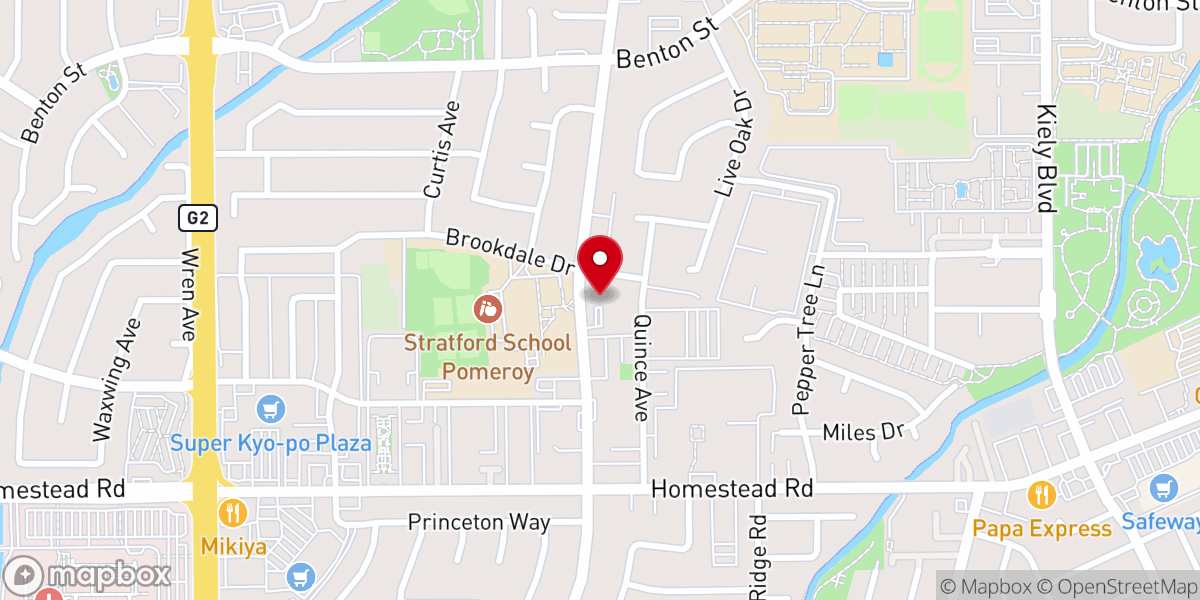 Map showing location of Peace Lutheran Church