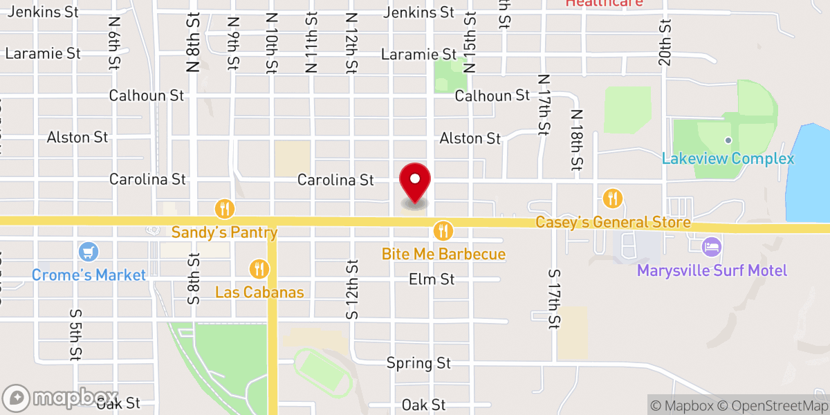Map showing location of St. Gregory the Great Catholic School