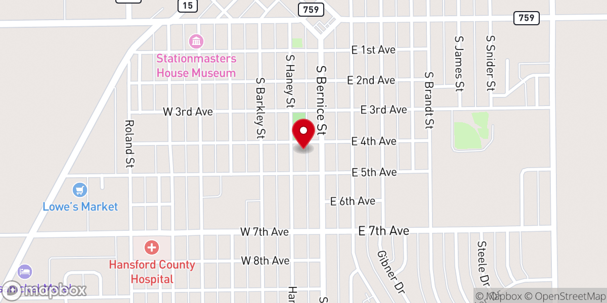 Map showing location of First United Methodist Church Spearman