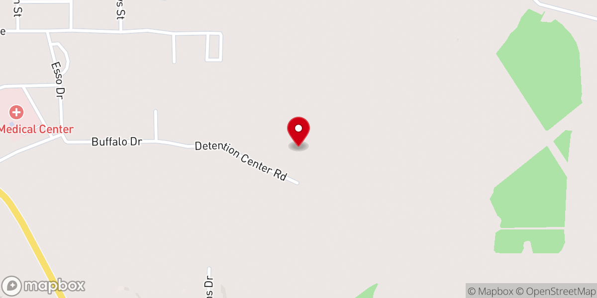 Map showing location of Sabine Parish Detention Center