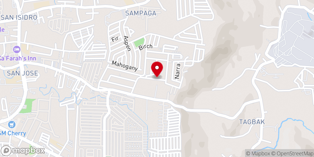Map showing location of Hope in the Word Christian Ministries, Inc. - Hinapao Chapter