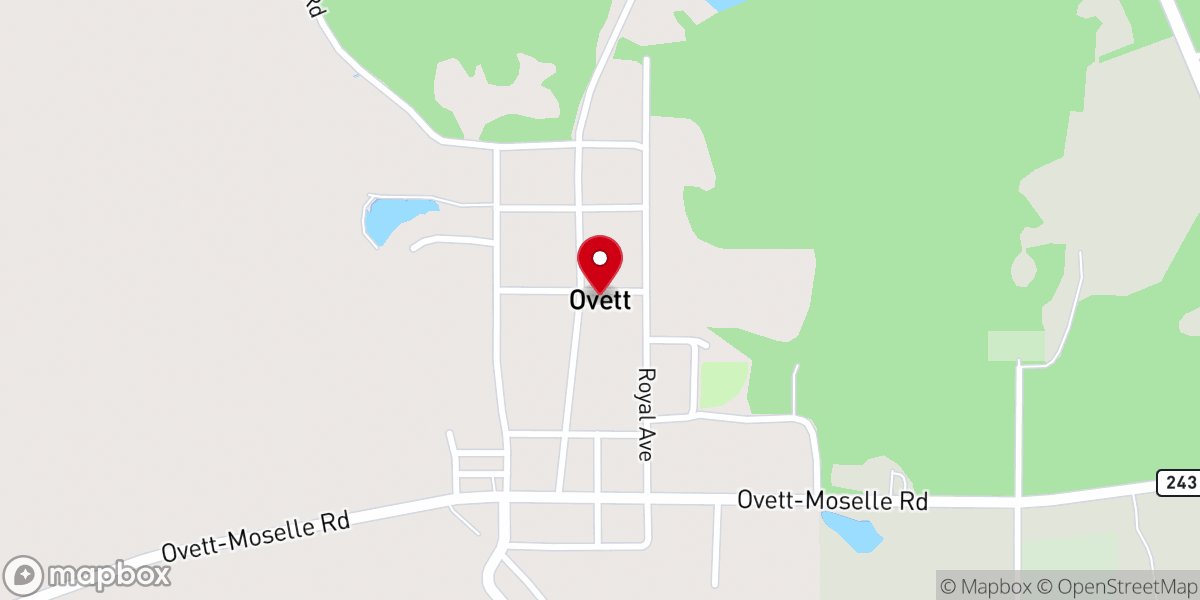 Map showing location of Tiger Creek Baptist Church