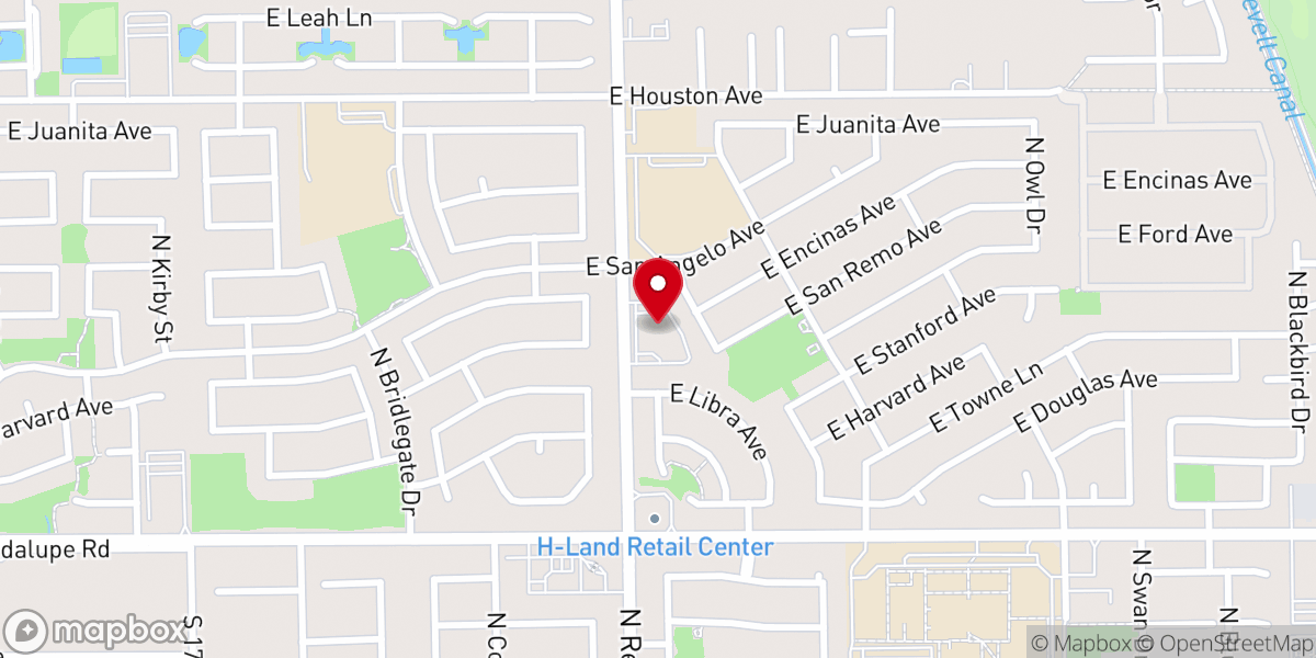 Map showing location of Sun Valley church of Christ