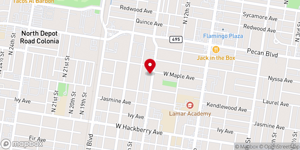 Map showing location of House of the Lord Healing Ministries