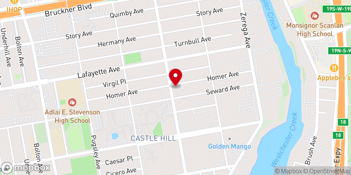 Map showing location of Castle Hill Resource Center