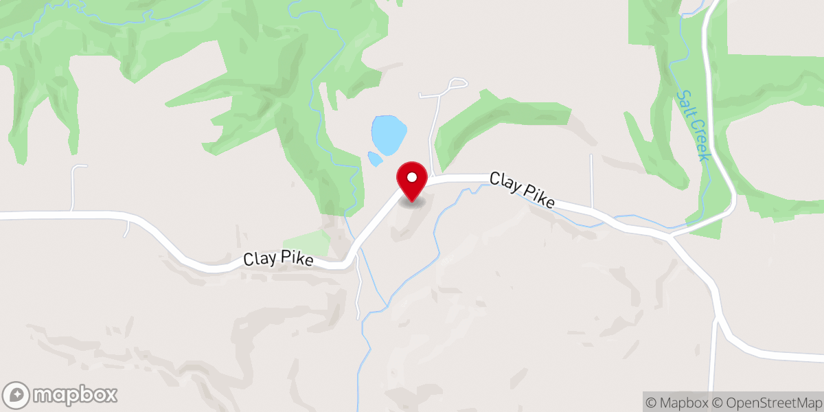 Map showing location of Salt Creek Baptist Church