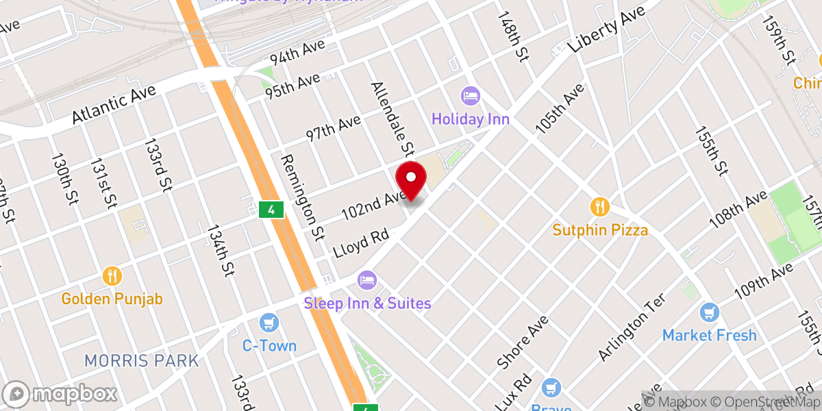 Map showing location of True Zion Gospel Temple