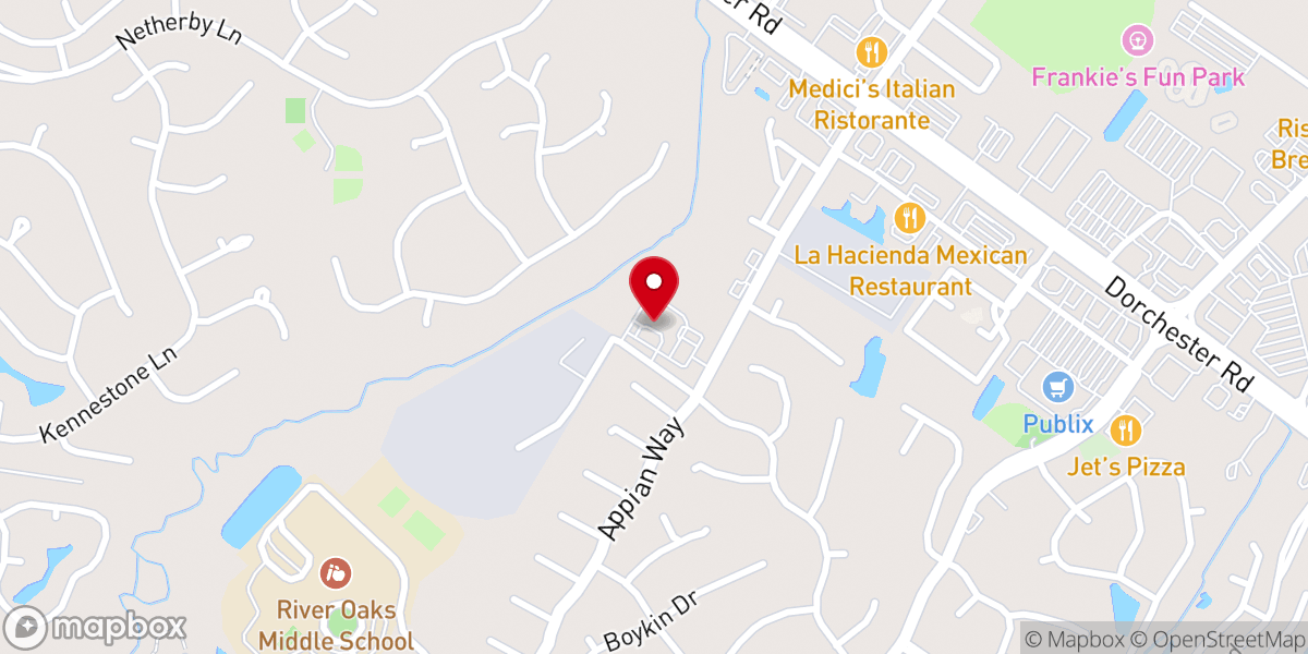 Map showing location of Faith Church - North Charleston