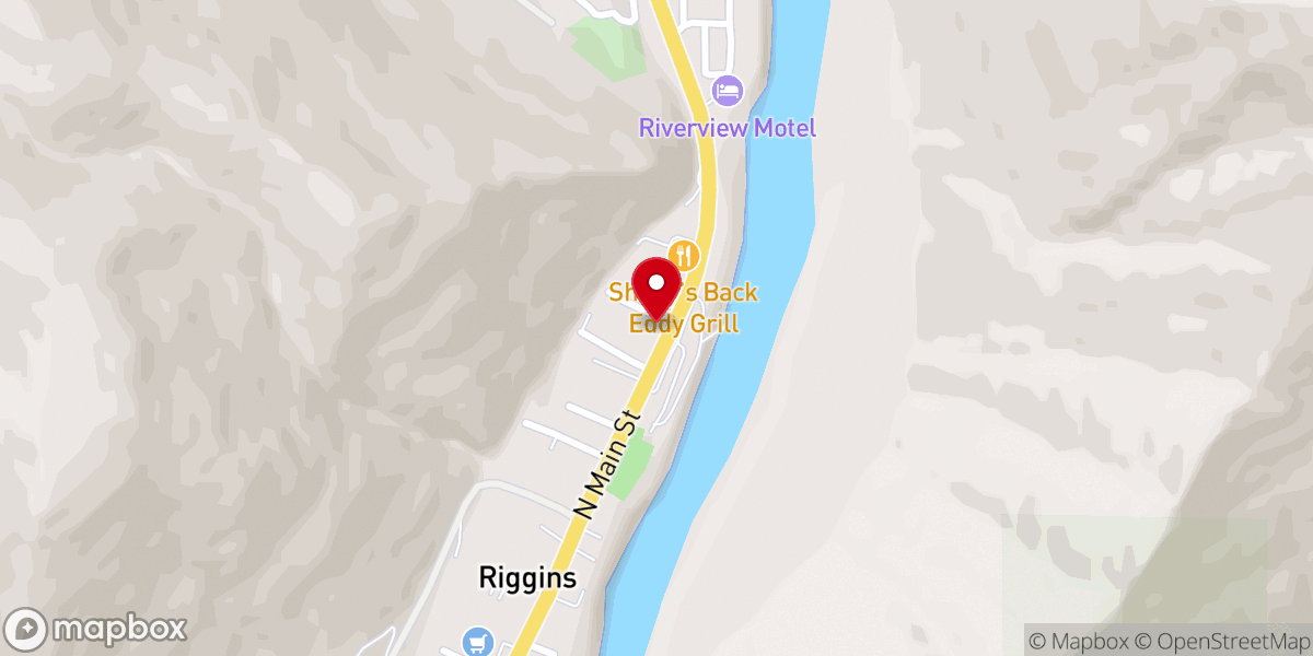 Map showing location of Wild River Adventures