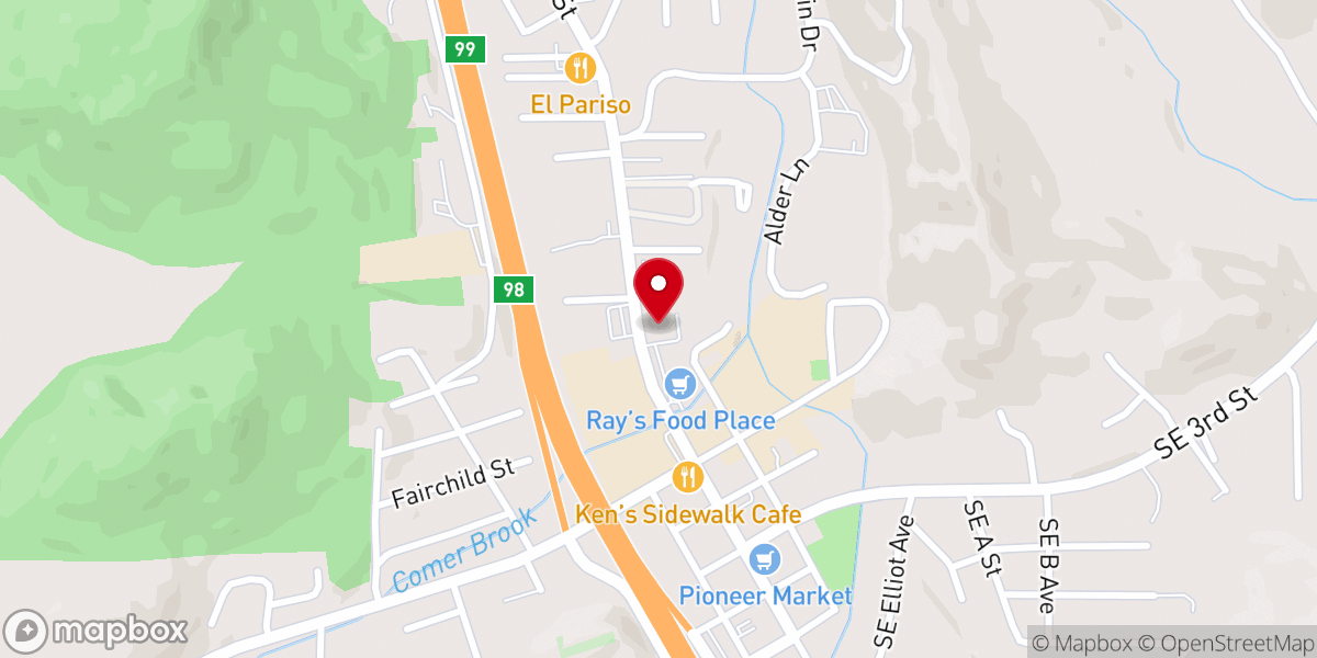 Map showing location of Canyonville Municipal Court