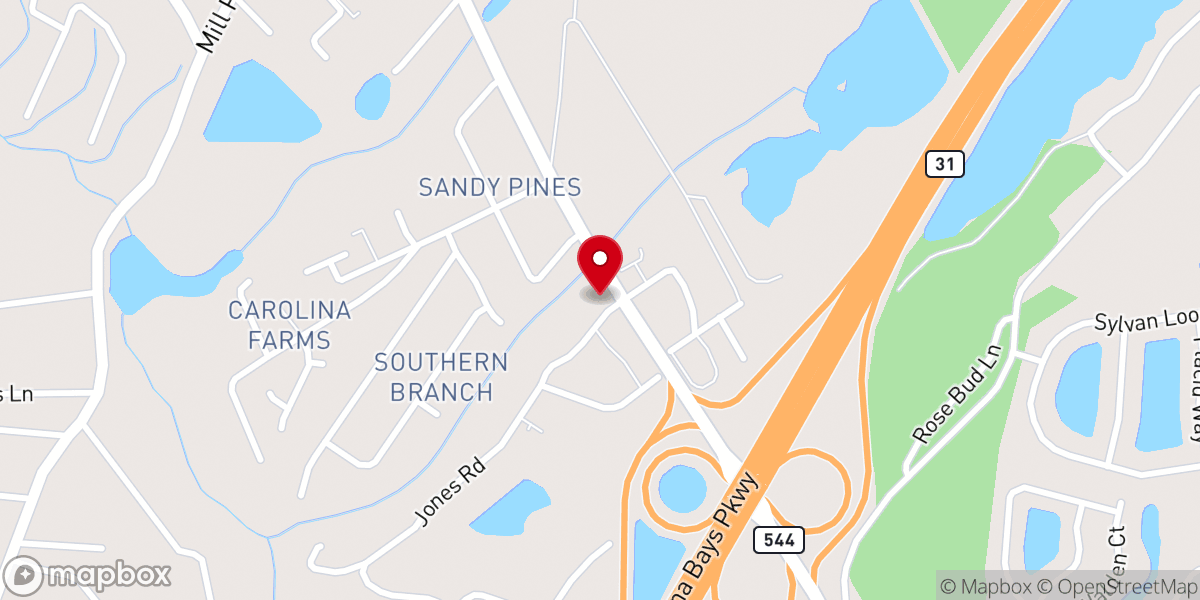 Map showing location of Socastee Community Church