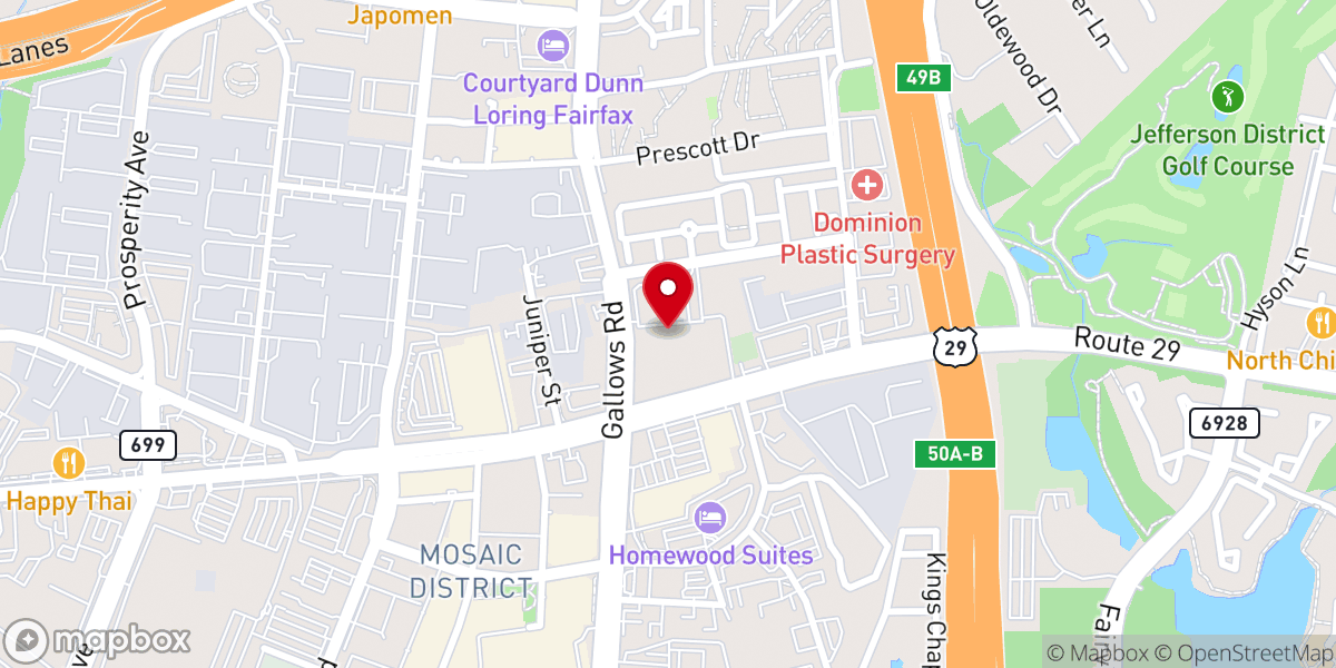 Map showing location of Merrifield Garden Center