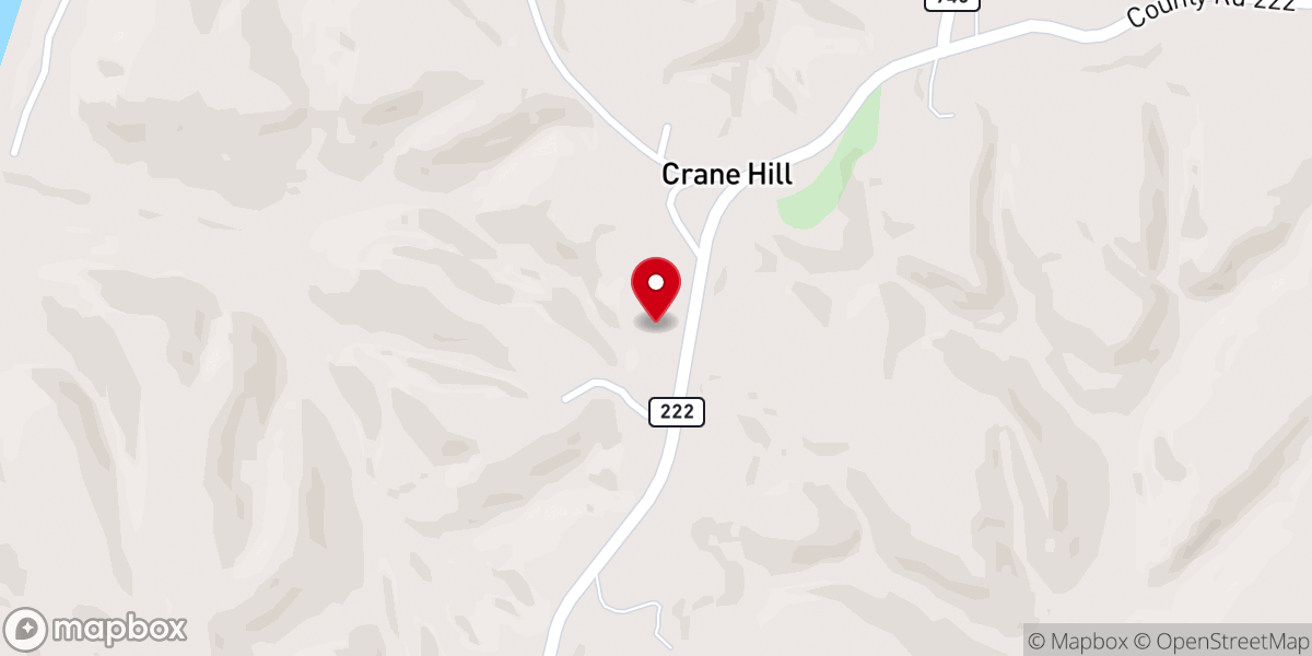 Map showing location of Crane Hill Church of Christ