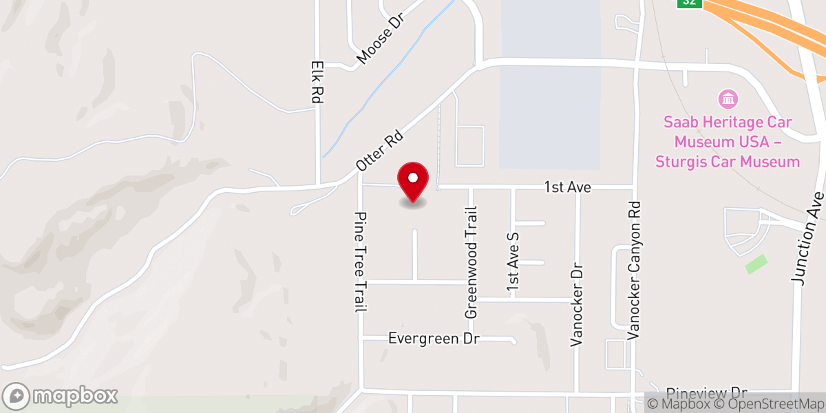 Map showing location of Blessed Emmanuel Lutheran Church