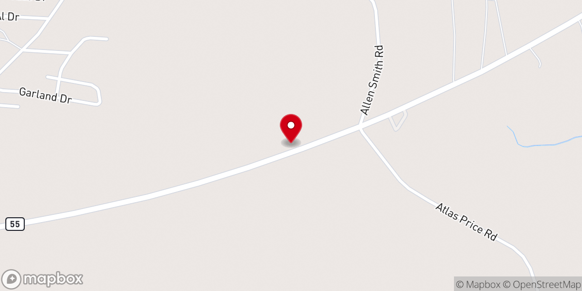Map showing location of Grants Chapel