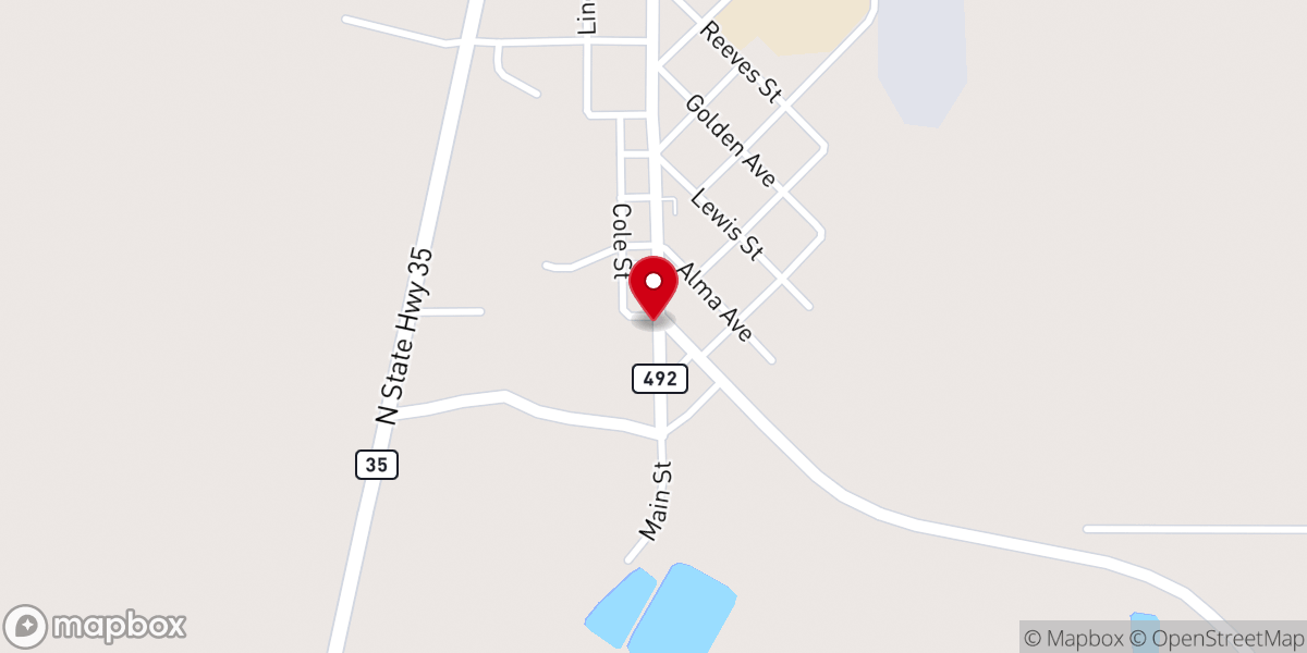Map showing location of Walnut Grove Worship Center