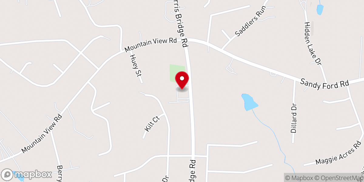 Map showing location of The View Church (Mountain View Baptist Church)