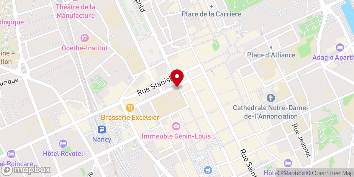 Map showing location of Chapelle de la Visitation de Nancy