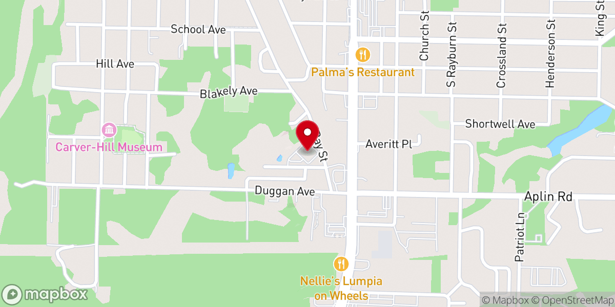 Map showing location of First Church of God In Christ