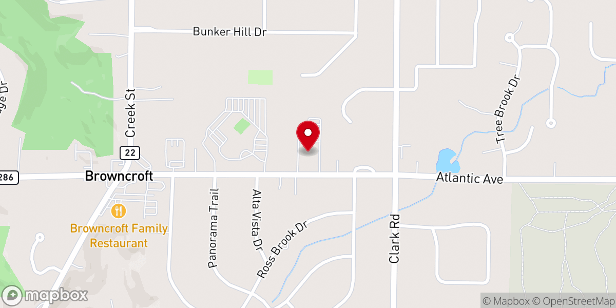 Map showing location of Faith Lutheran Church