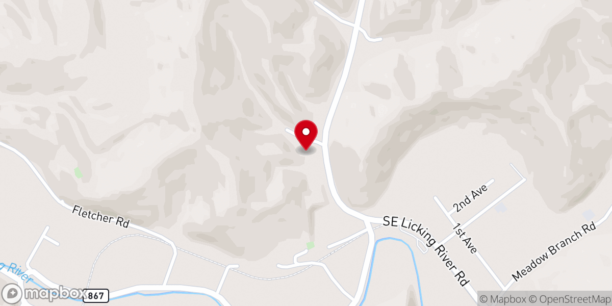 Map showing location of Licking River Mission Center