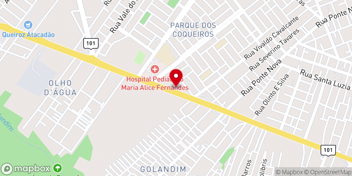 Map showing location of Paróquia Santo Antônio de Pádua