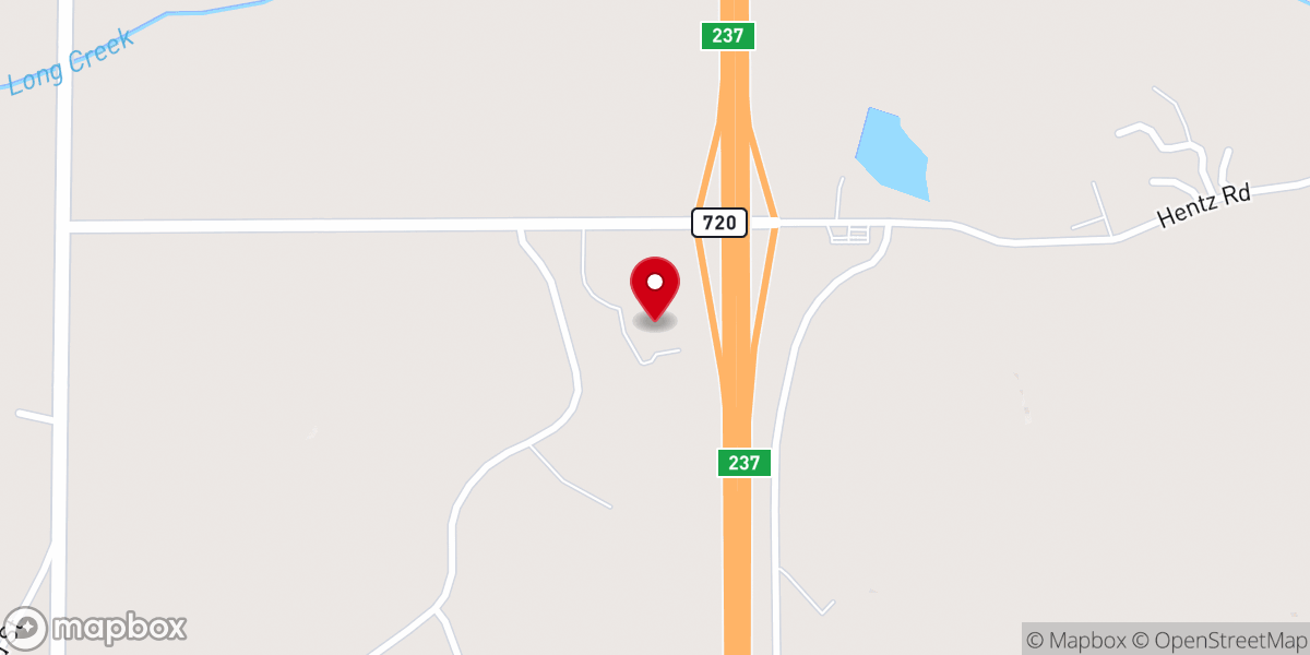 Map showing location of Hosanna Christian Center