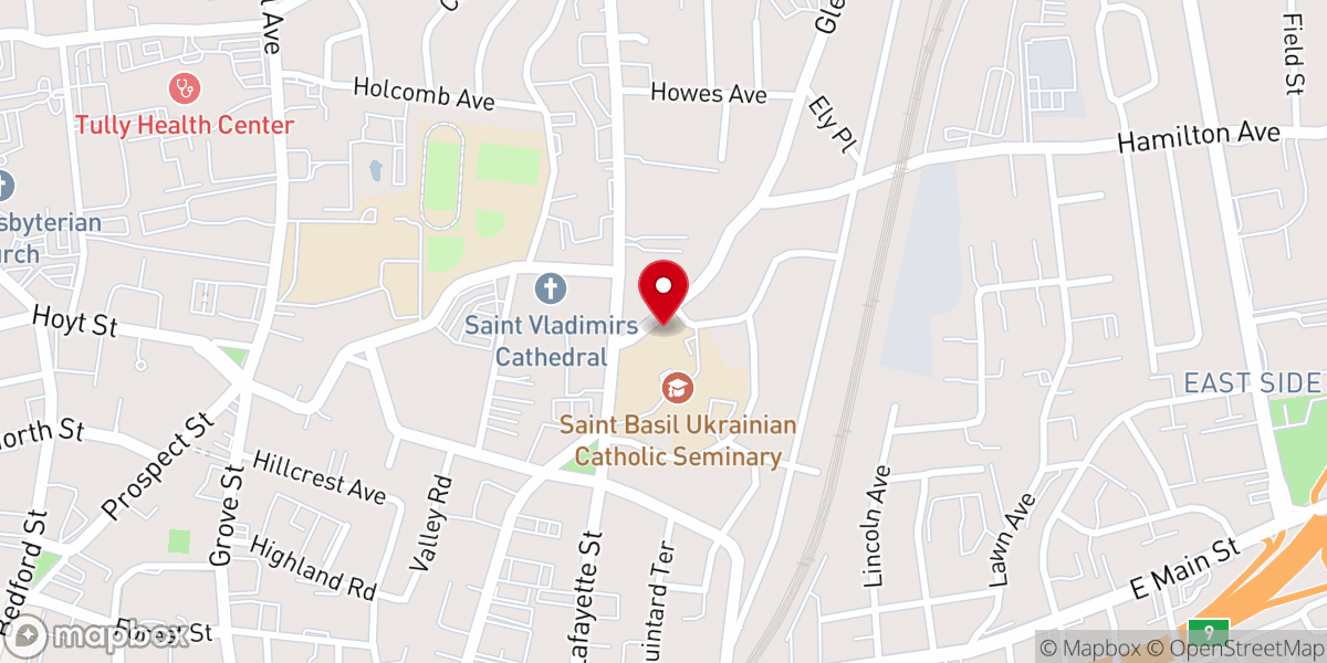 Map showing location of Ukrainian Catholic Eparchy of Stamford