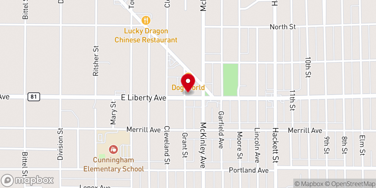 Map showing location of Church of God Prophecy