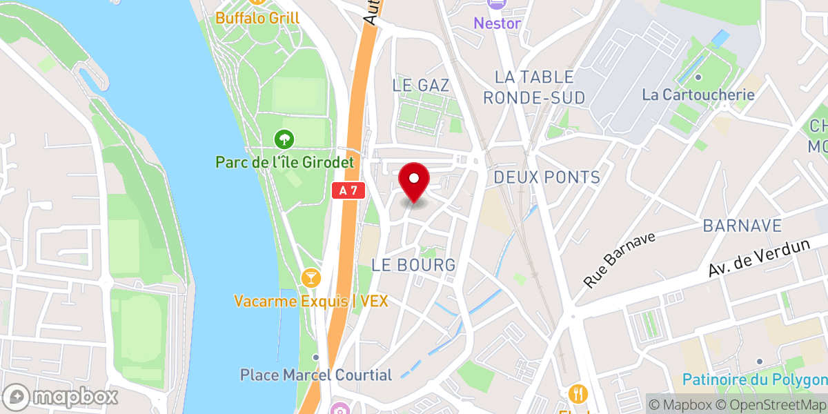 Map showing location of Maison Paroissiale