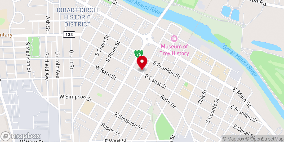 Map showing location of St John's United Church-Christ