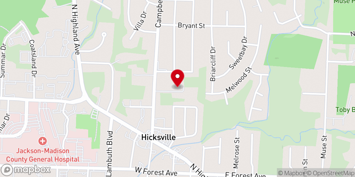 Map showing location of Grace Presbyterian Church
