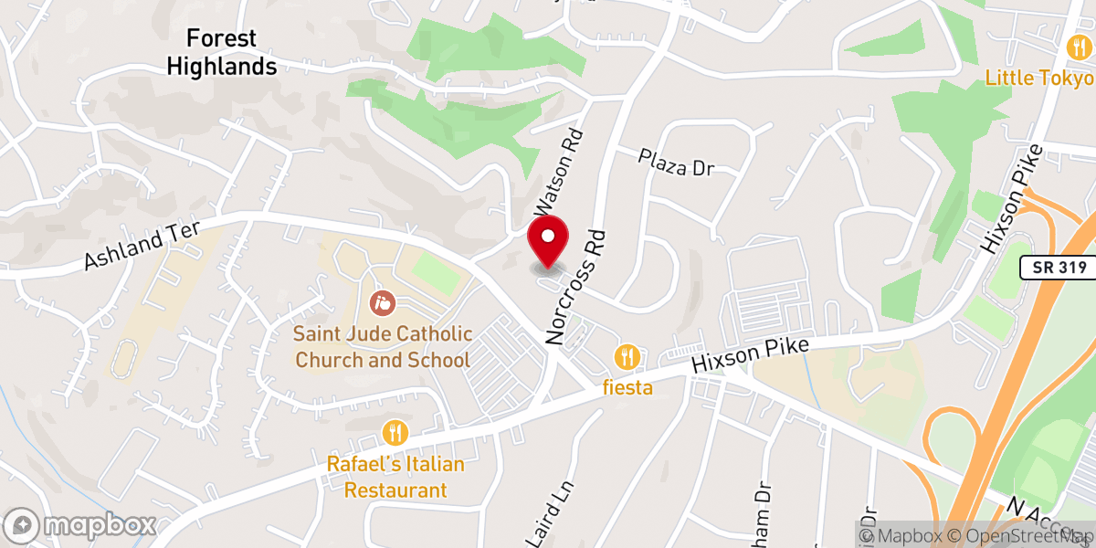 Map showing location of Middle Cross Baptist Church