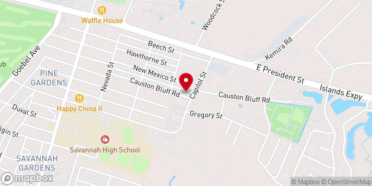 Map showing location of New Beginning Community Christian Church
