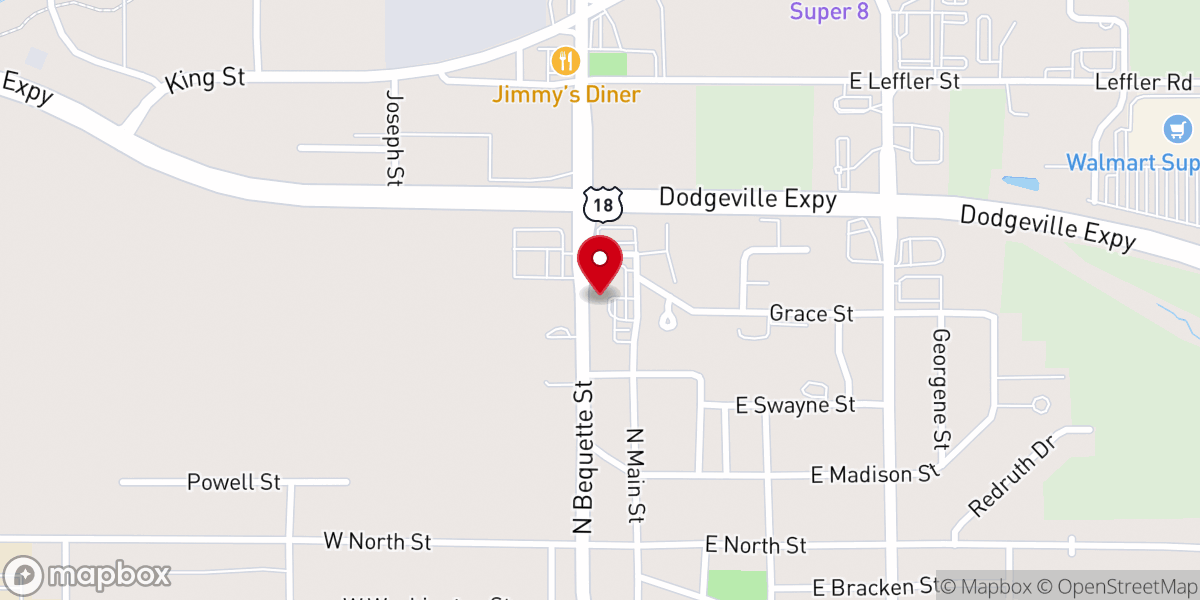 Map showing location of Grace Lutheran Church & Preschool