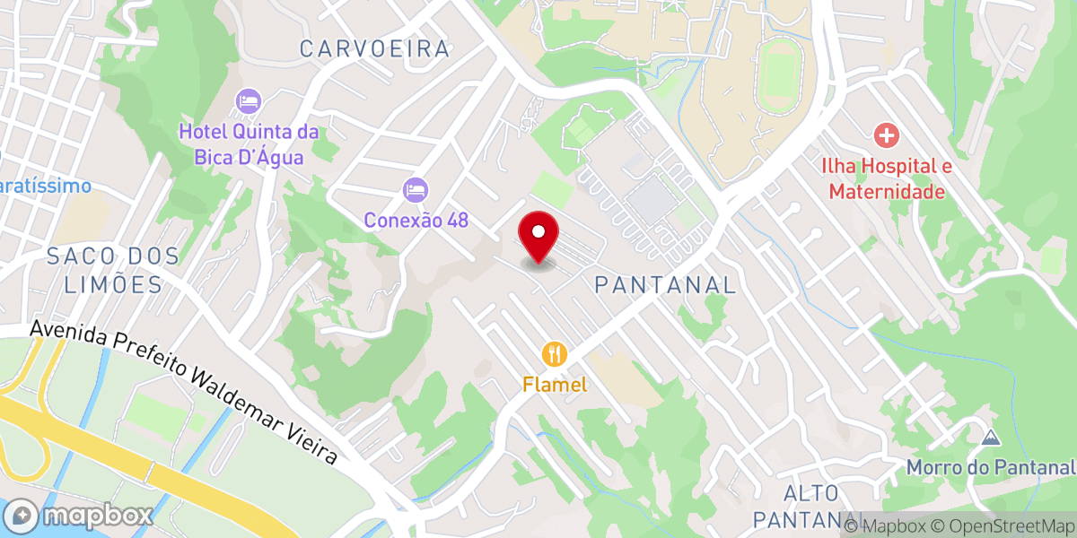 Map showing location of Assembleia de Deus Pantanal