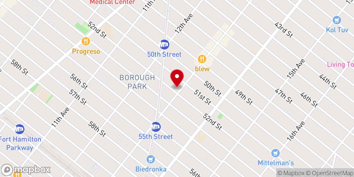 Map showing location of Vaad Mishmeres Hatorah