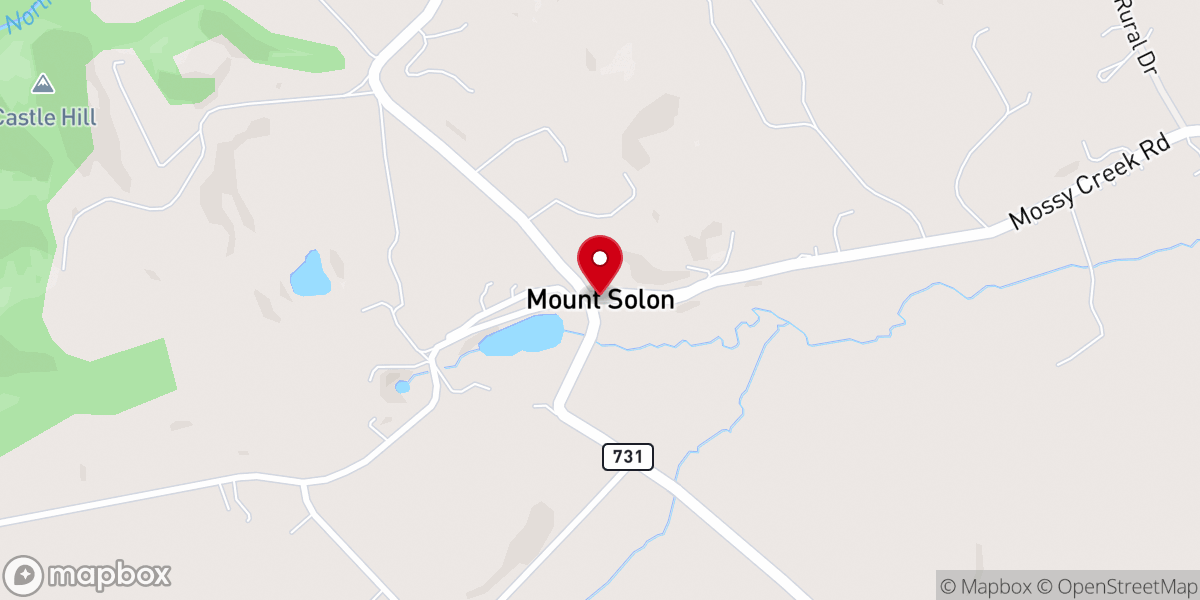 Map showing location of Mt Zion United Methodist