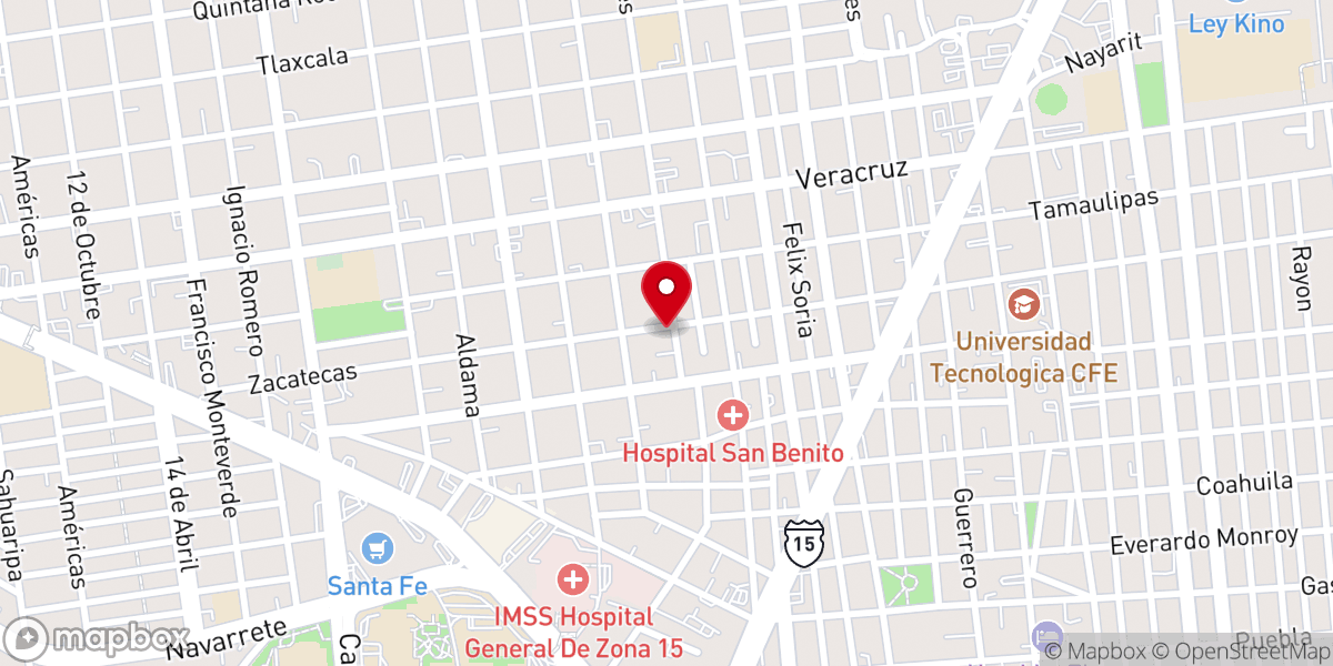 Map showing location of Iglesia Metodista Libre Primera