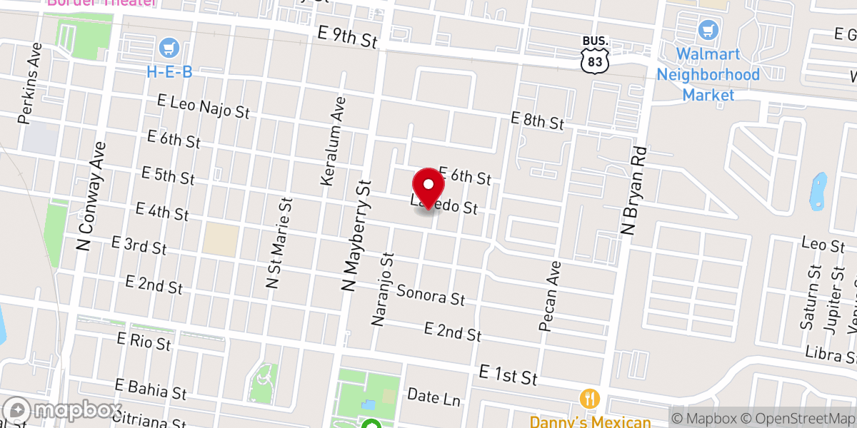 Map showing location of Our Lady of the Holy Rosary Catholic Church