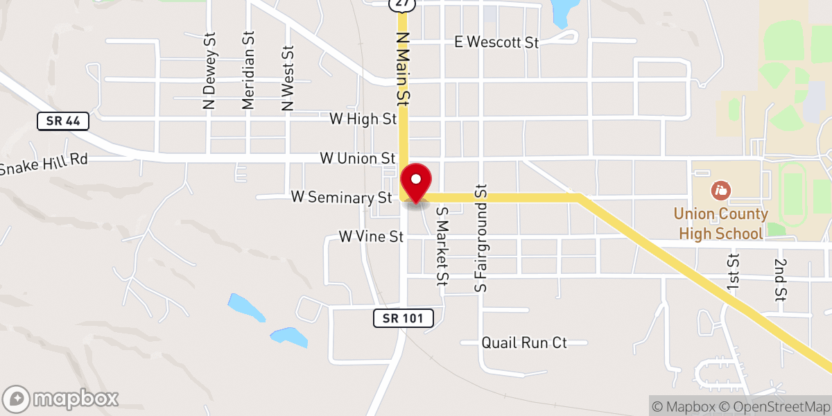 Map showing location of Edwards Memorial United Methodist