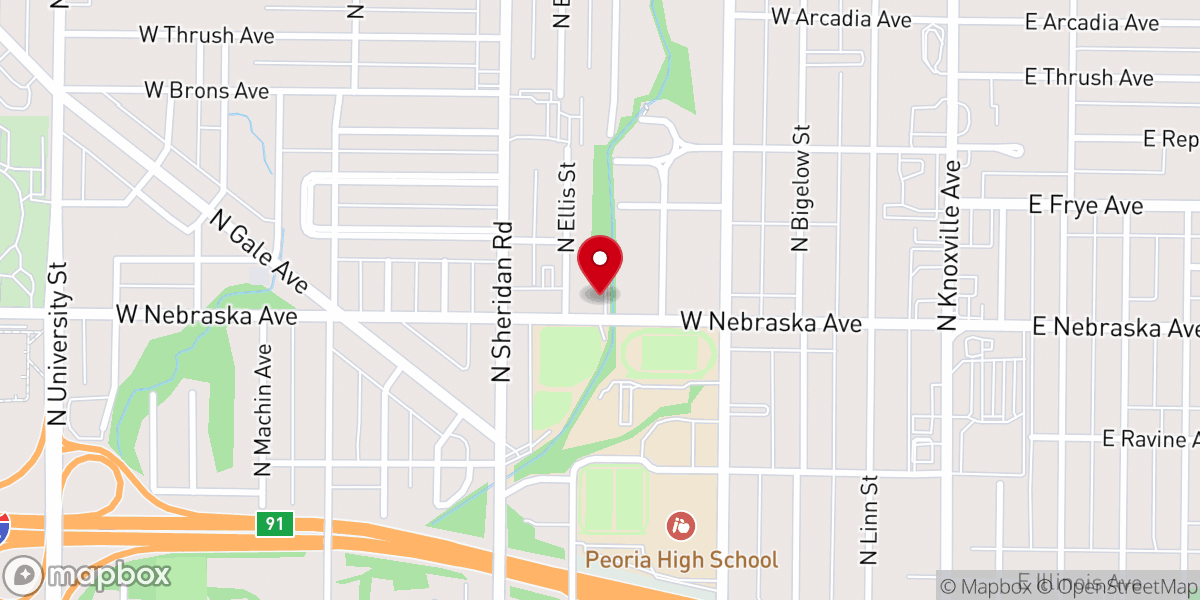 Map showing location of Mount Moriah Missionary Baptist Church
