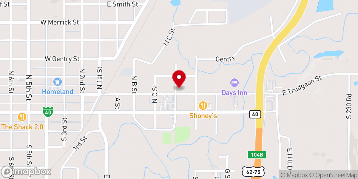 Map showing location of Apostolic House of Prayer